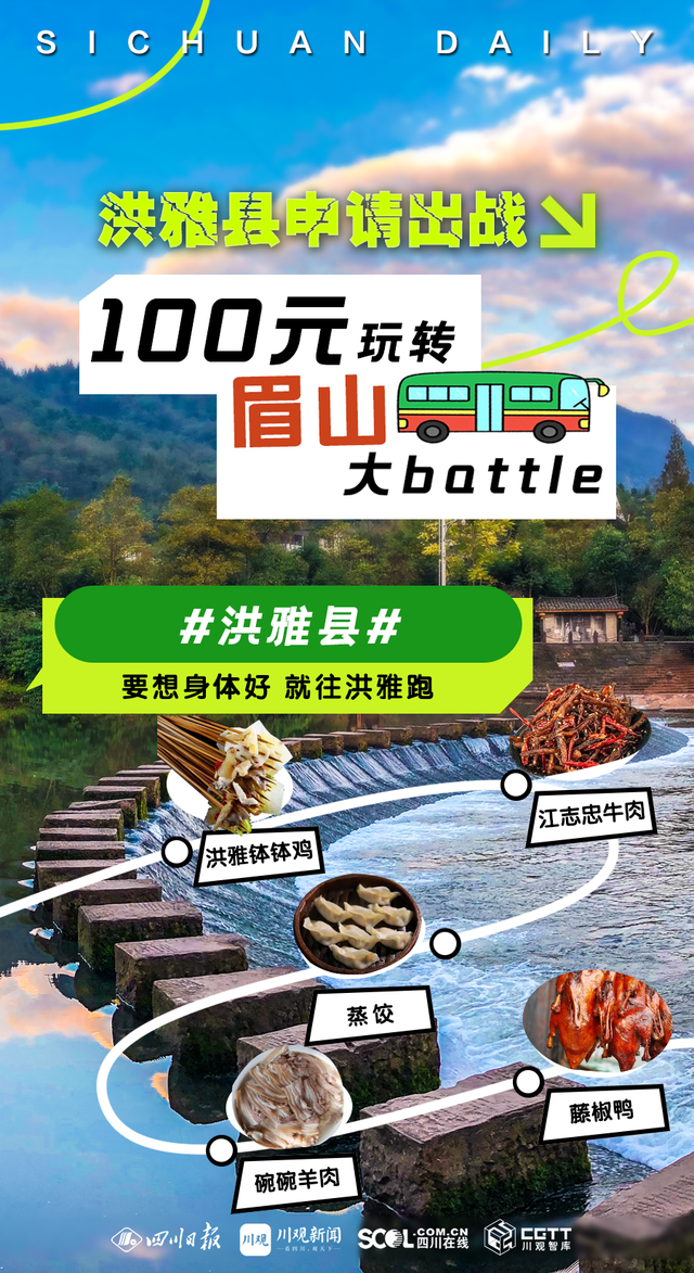 成眉快巴 载你出发②丨100元玩转眉山大battle 各区县申请出战