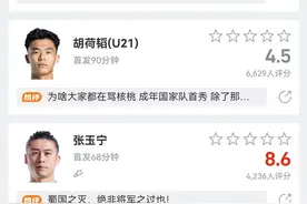 我懂球迷国足赛后评分：谢文能9.5分最高，伊万仅获2.5分图片