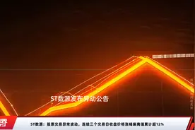 ST数源：股票交易异常波动，连续三个交易日收盘价格涨幅偏离值累计超12%