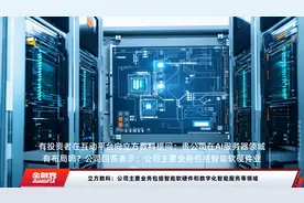 立方数科：公司主要业务包括智能软硬件和数字化智能服务等领域视频封面