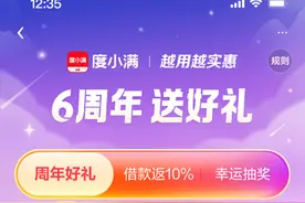 度小满六周年用户回馈日｜提额、降息、返现、抽奖任你选图片