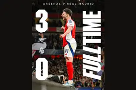 无解任意球双响！赖斯一战封神，阿森纳三球完胜皇马图片