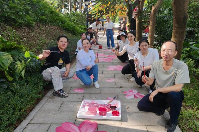 一路生花！摩星岭新进人员以彩绘为全运双节添彩
