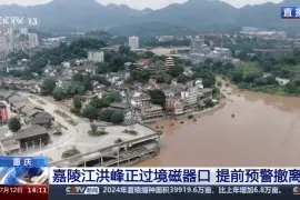 重庆嘉陵江洪峰正过境磁器口 磁器口迎来今年最高水位图片