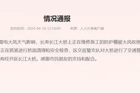 重庆长寿长江大桥施工防护棚倒塌  系大风吹倒无人员伤亡图片