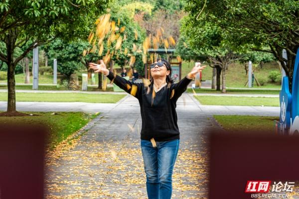 岁暖时刻丨湘府公园银杏季：看叶、玩耍、晒太阳，长沙人的欢乐场