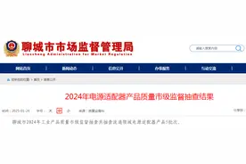 山东省聊城市市场监督管理局公布2024年电源适配器产品质量市级监督抽查结果图片
