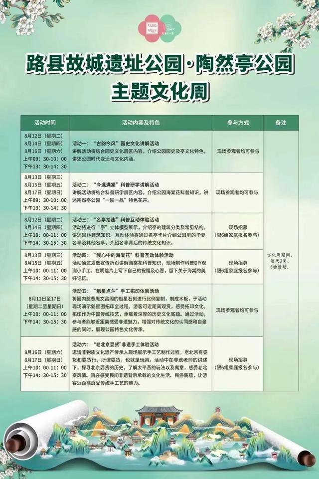 双园联袂限时打卡！陶然亭携手路县故城邀您共赴“古韵今风”文化盛宴