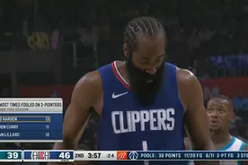 🤯本季三分球被犯规次数：哈登13次居首 库里11次 利拉德10次图片