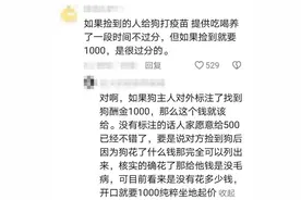 现场崩溃！女学生找回丢失的狗后被索要千元，网友吵翻图片