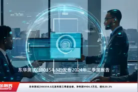 东华测试(300354.SZ)发布前三季度业绩，净利润9904.5万元，增长20.3%视频封面