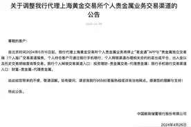 黄金价格波动，邮储银行连发公告调整这项业务图片