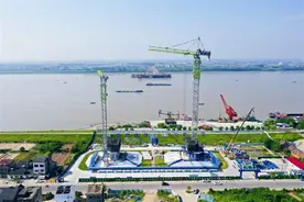 枝江大桥建设稳步推进图片