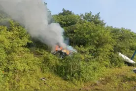 印度直升机坠毁：机上人员全部死亡图片
