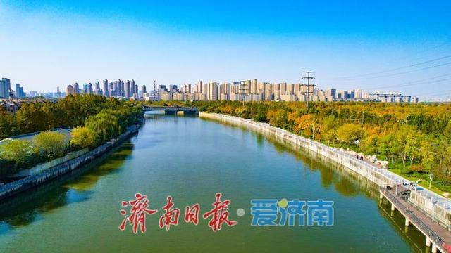 一年四季 泉在济南丨秋日晴空映碧水 河岸秋景漾诗意