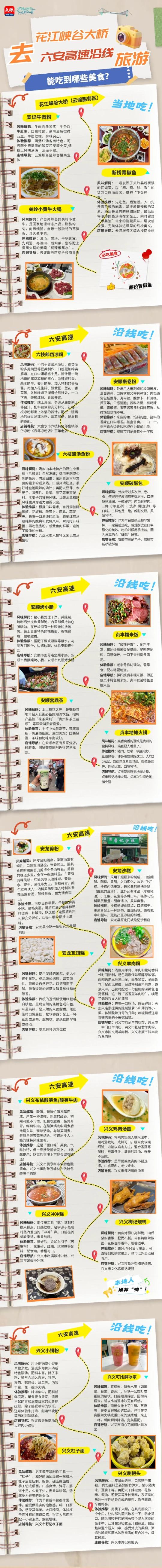 去花江峡谷大桥及六安高速沿线旅游能吃到哪些美食？这份攻略请收下
