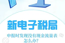 全国统一规范电子税务局申报时发现没有现金流量表怎么办？图片