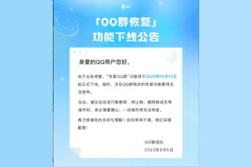 “QQ群恢复”功能将下线  有网友表示这个功能挺实用图片