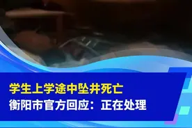 学生上学途中坠井死亡，衡阳市官方回应：正在处理图片