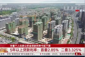 存量个人住房公积金贷款利率今起下调 5年以上贷款利率：首套2.85% 二套3.325%视频封面