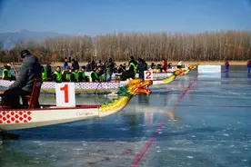 北京市冰上龙舟大赛激战延庆 体育健身丰富春节假期活动拉开帷幕图片