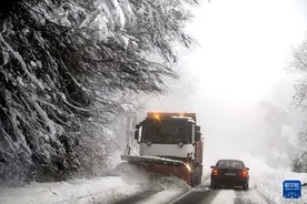 雪降北马其顿图片