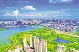 银川城南七子连湖畔风光无限图片