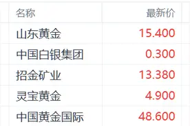 机构预测金价或突破3000美元 山东黄金涨超7%领跑黄金股图片