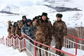 学习·故事丨顶着凛冽寒风，习主席和哨兵们一起执勤站岗图片