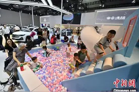 长春汽博会：“萌娃”玩得欢图片