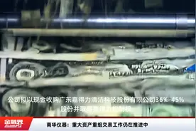 南华仪器：重大资产重组交易工作仍在推进中视频封面