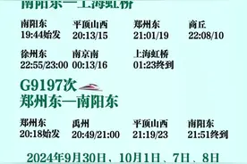 南阳再加开临客列车7列，普速、高铁都有！图片