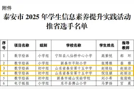岱岳区中小学生在泰安市2025年学生信息素养提升实践活动中取得优异成绩！图片
