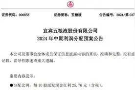 五粮液，分红100亿元！图片
