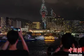 哆啦A梦主题无人机表演再“现”维港图片