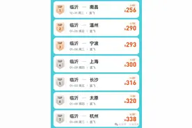 降了！近期从临沂出发价格大降图片