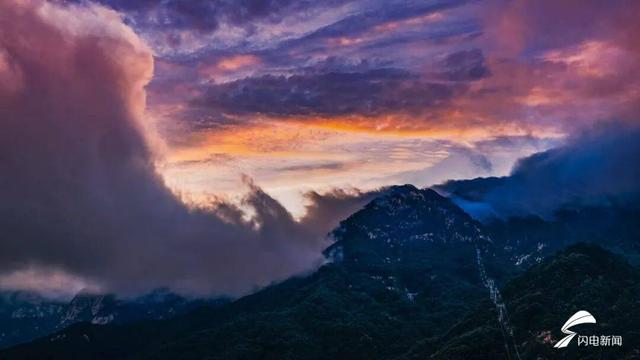组图丨初秋泰山：仙山隔云海 霞岭玉带连