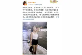 “椰树女神”徐冬冬晒照展示健康美：我只减120斤以上的肉肉图片