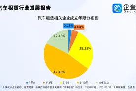 汽车消费被纳入消费振兴行动方案 汽车租赁企业多成立5-10年图片