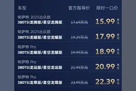 上汽大众帕萨特380TSI家族正式上市图片