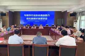 句容市行业协会商会座谈优化营商环境工作图片