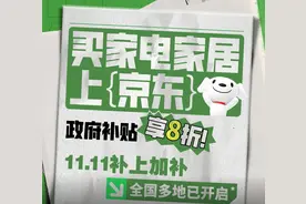 浙江省消费品以旧换新再加码 京东11.11可享平台优惠与政府补贴叠加图片