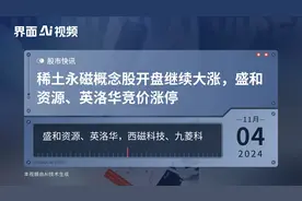 稀土永磁概念股开盘继续大涨，盛和资源、英洛华竞价涨停