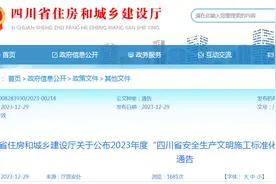 四川省住房和城乡建设厅关于公布2023年度“四川省安全生产文明施工标准化工地”项目名单（第二批）的通告图片