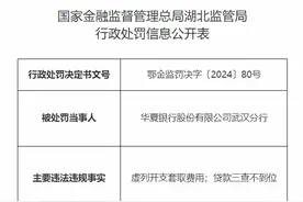 华夏银行两天被罚340万，武汉分行行长被禁业十年图片