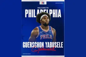 官宣：费城76人正式签下法国前锋盖尔雄-亚布塞莱图片