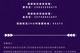 西部航空免费承运进出新疆救援队伍及救援物资图片
