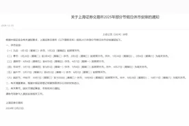 刚刚！2025年休市安排公布！图片