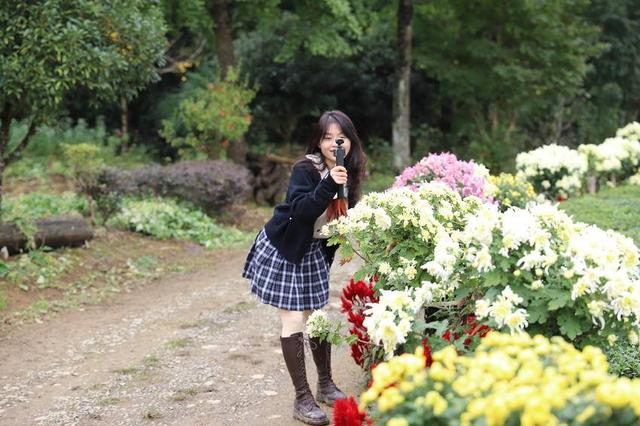 鹤峰芦坪秋韵浓 菊畔佳人醉秋光