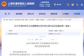 2023年上海市浦东新区卫生健康委生活饮用水随机监督抽查结果（国抽）图片